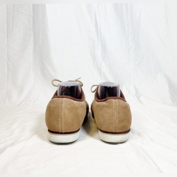 Vintage Mens Tan Suede Split Leather Bowling Shoes~9.5~USA - Picture 5 of 7